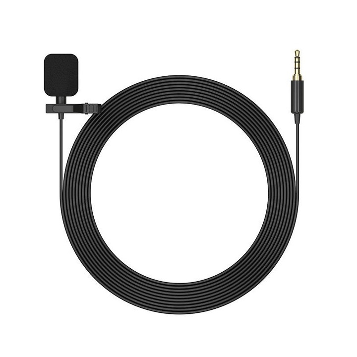 Lavalier mikrofon Mirfak Audio MC1P 3,5 mm, Omnidirectional, ideális interjúkhoz, podcastokhoz vagy streaminghez, okostelefonnal kompatibilis, fekete