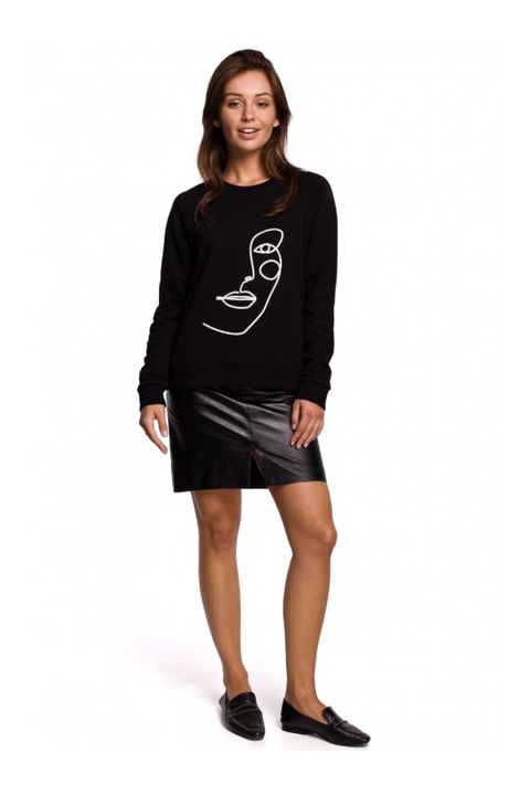 Дамска блуза Памук/Полиестер Черна