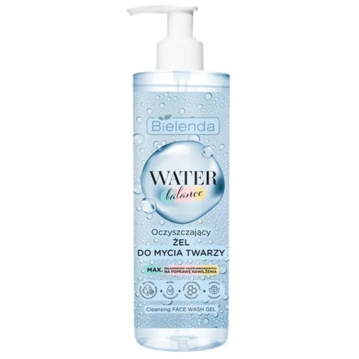 Гел за почистване на кожата Water Balance, Bielenda, 95 гр