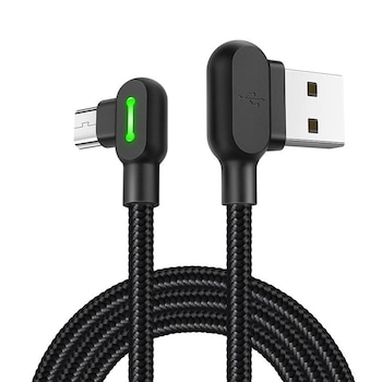 Cablu cu unghi rapid LED Micro USB 90 °, Mcdodo, 1,8 m