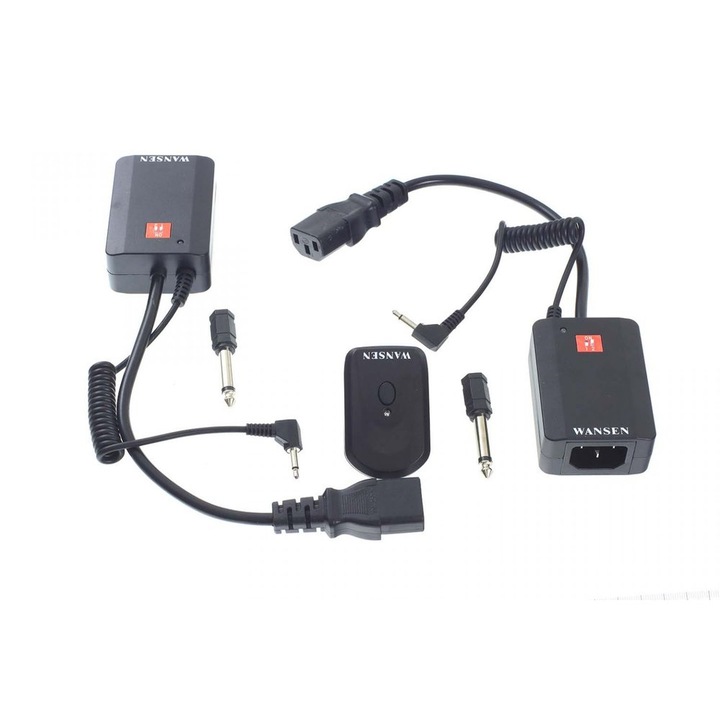 Kit trigger-2x receiver Wansen AC-04 radio 4 canale pentru declansare blitz de studio
