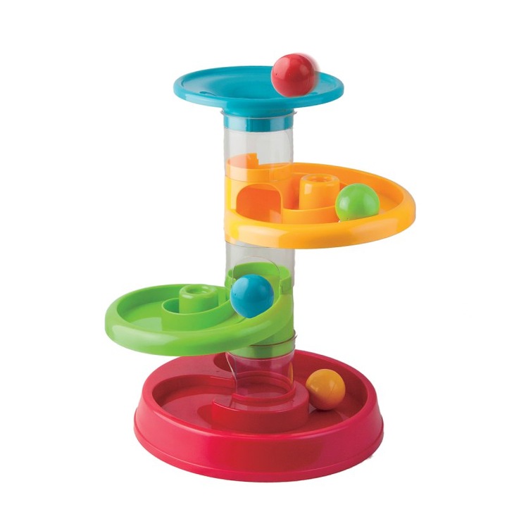 Tobogan cu mingi ANEK - Smily Play, Pentru copii, Multicolor, 1 an+