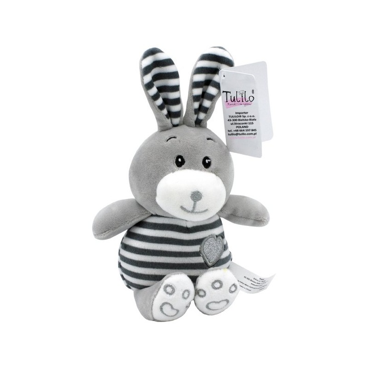 Jucarie Plush Striped cuddles - Rabbit 26 cm 9152
