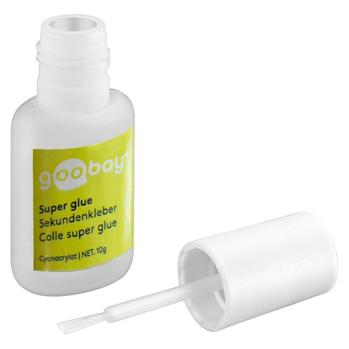Adeziv super glue Goobay, Aplicare cu pensula, 10g