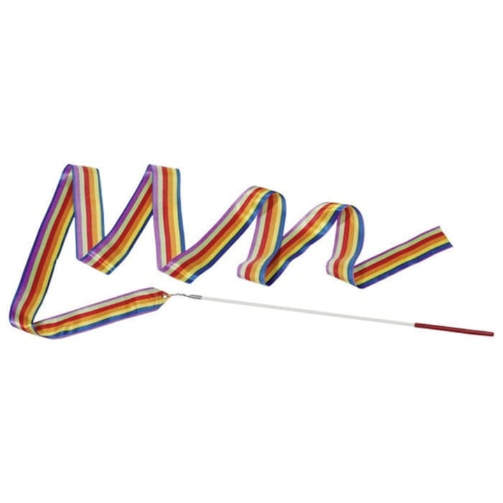 Panglica de gimnastica, Goki, Satin, 200 cm, Multicolor
