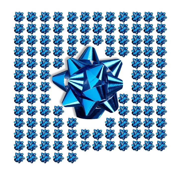 Set 100 Fundite pentru cadouri, Relaxdays, albastru, 2 x 5 cm