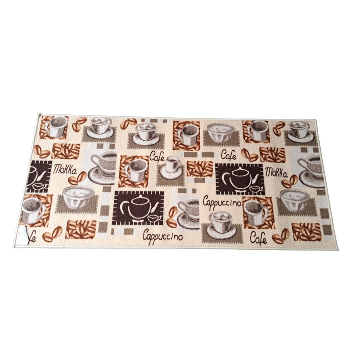 Covor Antiderapant, Cafea, Bej, 0,67m latime cu 2m lungime