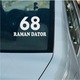 Sticker decorativ perete, geam si auto, 68 raman dator, Alb, 25 cm