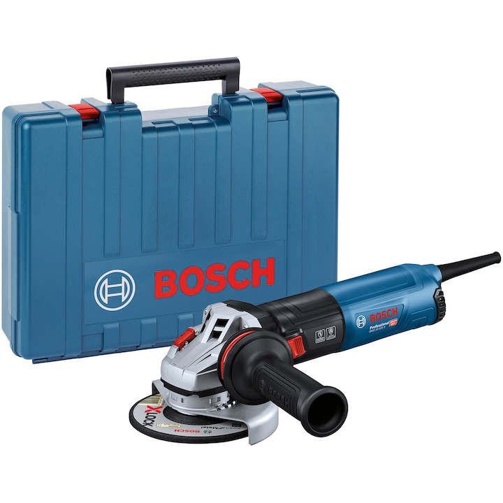 Polizor unghiular Bosch Professional GWS 14-125 S, 1400 W, 11.500 RPM, 125 mm diametru disc, cutie transport