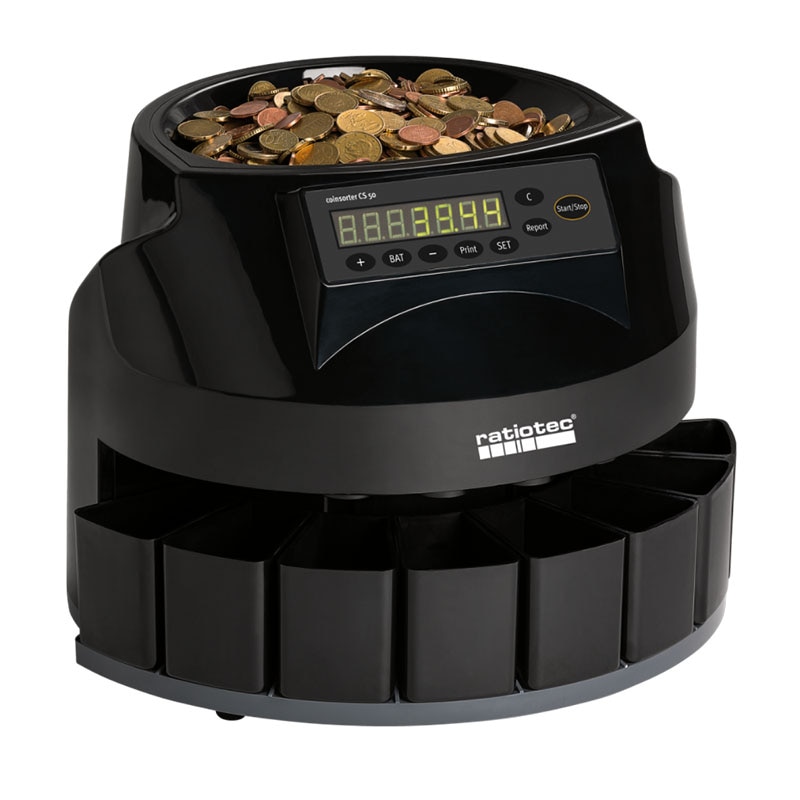 Монетоброячна машина Ratiotec Coinsorter CS 50, черeн - eMAG.bg
