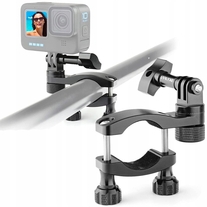 Удължителна скоба за камера GearPro, съвместима с GoPro Hero 12 11 10 9 8 7 DJI SjCam черен