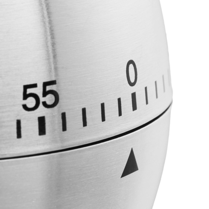 Ceas Timer Ceas tip timer mecanic de bucatarie, Relaxdays, 60 minute, forma ou ...
