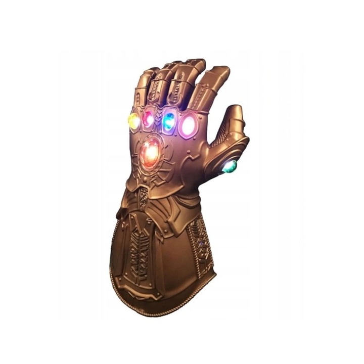 Jucarie Manusa lui Thanos, led si cristale, multicolor, 37 cm