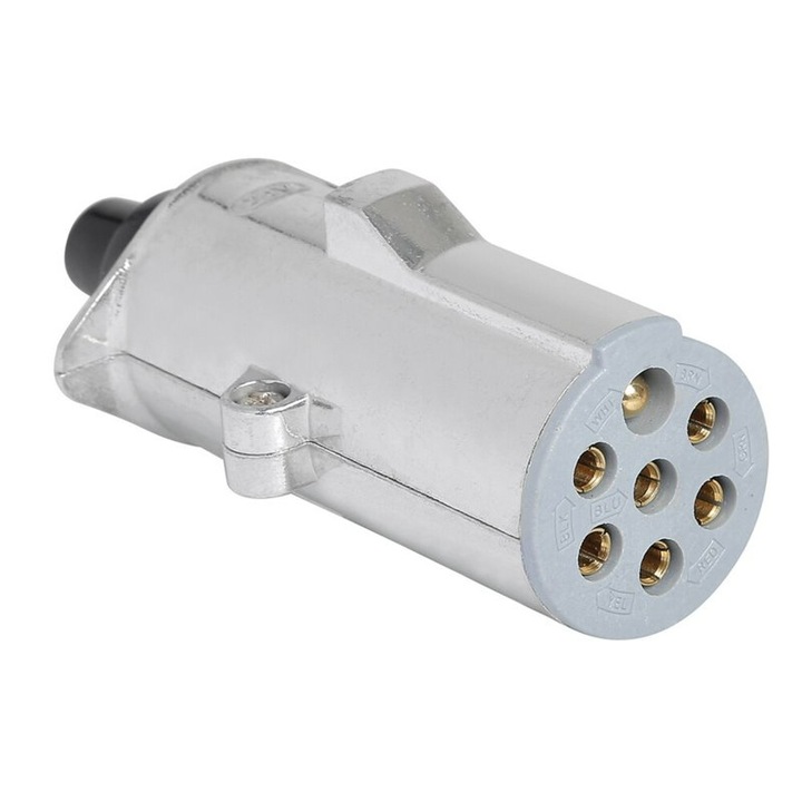 Priza carlig, Lampa, Metal, 24 V, ISO, Argintiu