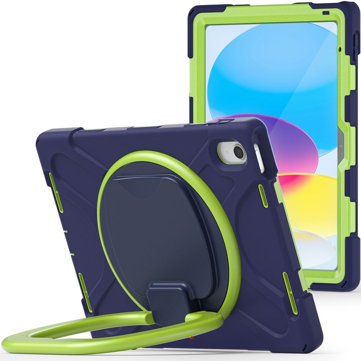 Калъф fixGuard Bionic X-Armor 360 за Apple iPad 10, 10.9" 2022, Navy Lime