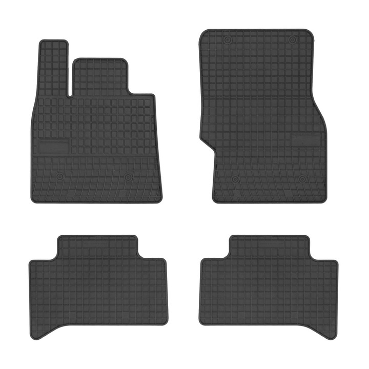 Set 4 covorase auto, Frogum, Cauciuc, Pentru Alfa Romeo Stelvio (2016+), Negru