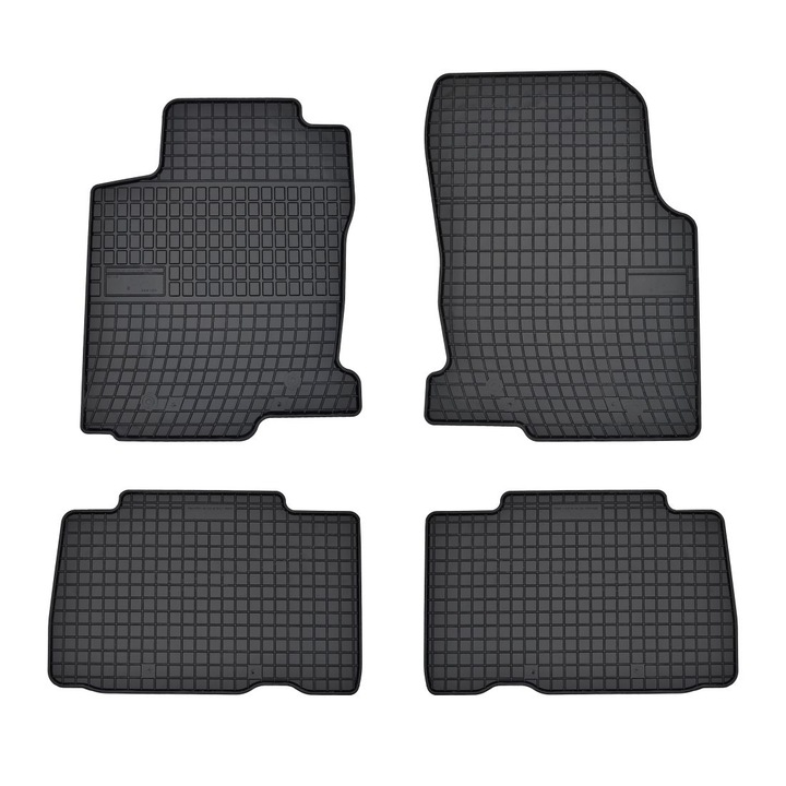 Set 4 covorase auto, Frogum, Cauciuc, Pentru Lexus NX200 (2014+), Negru