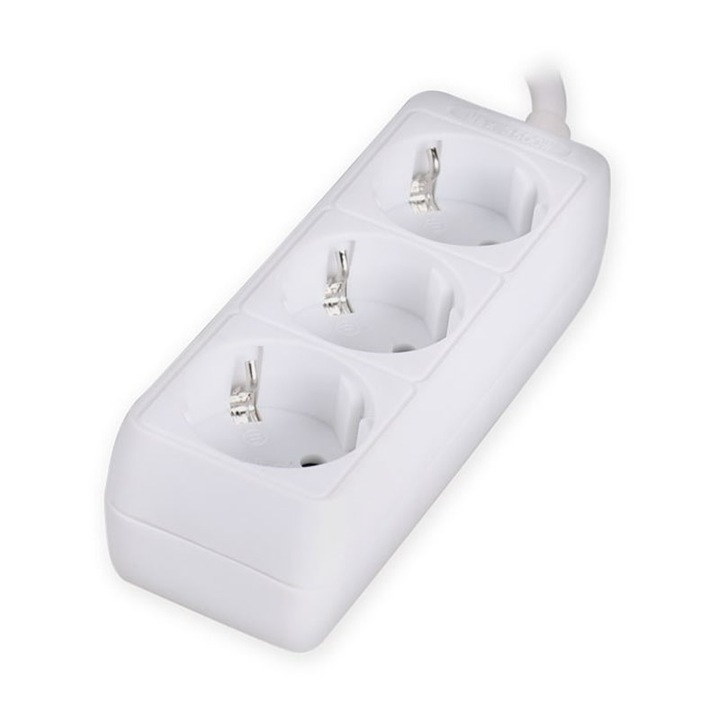 Prelungitor 3xprize, Sonora, Plastic, 1.5m, Alb