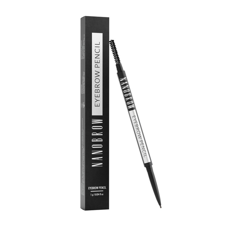 Creion de sprancene, Nanobrow, Eyebrow Pencil, Dark Brown