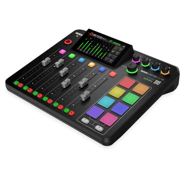 Mixer de productie audio, RODE, Bluetooth/USB, Wi-Fi, Negru