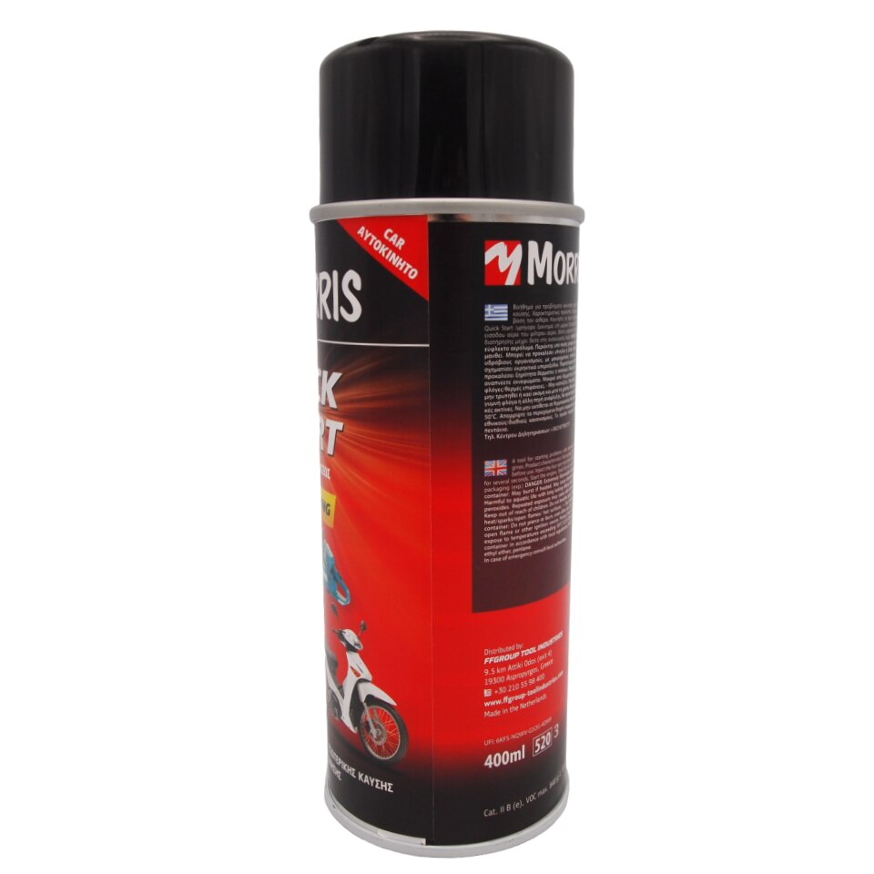 Spray profesional rapid start, Morris, Quick Start, 400 ml, pentru pornirea  rapida a motoarelor cu combustie interna 