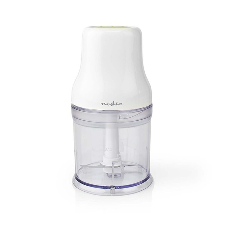 Чопър за храна, Nedis, ABS, 200 W, 0.5 l, Бял