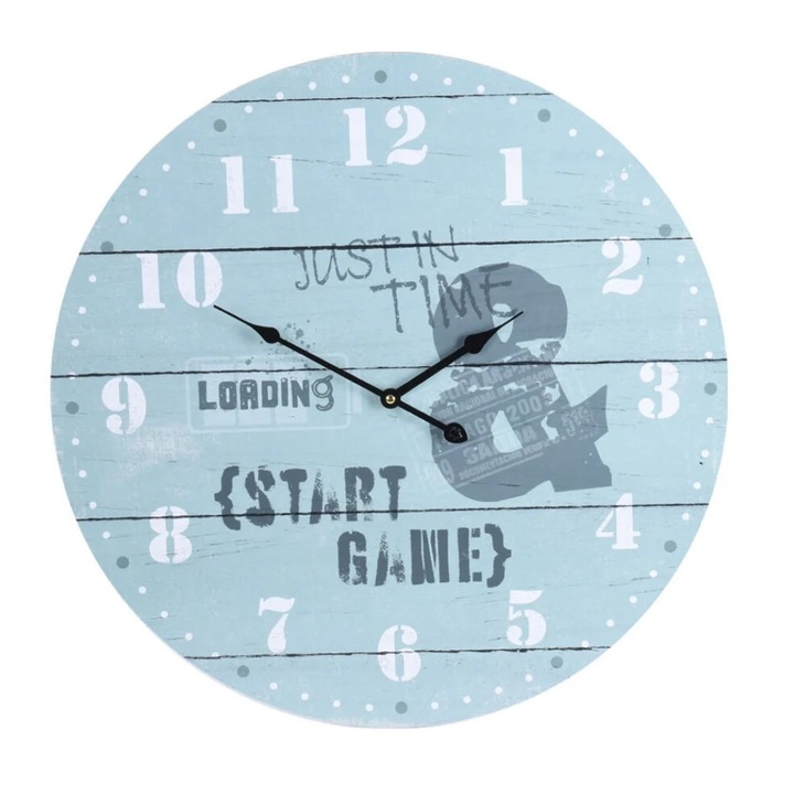 Ceas decorativ Excellent Houseware, MDF, 55 cm, verde