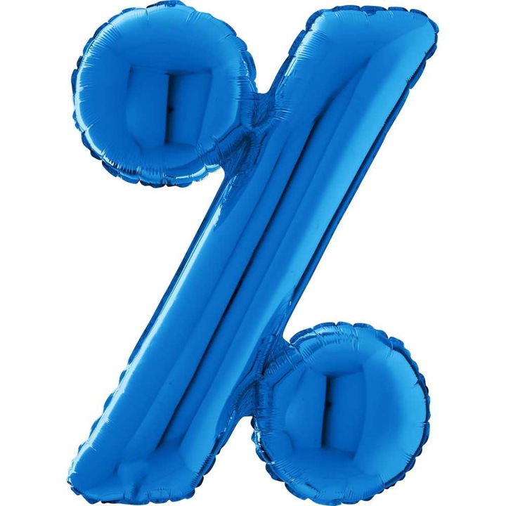 Balon Folie Simbol %, Albastru, 66 cm, 26580B