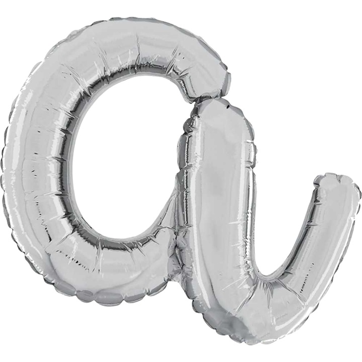 Balon Folie Litera A, Script, Argintiu, 35 cm, 34701S
