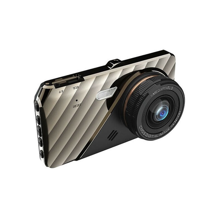 Camera Auto DVR, 4K UHD, Display de 4 inch, Lentila Duala, G-Sensor, Monitorizare la Parcare, Vedere Nocturna, Detectare de Miscare, Reincarcabila, Microfon Incorporat, Unghi de Filmare 170°, Filmare in Bucla, Fixare pe Bord sau Parbriz