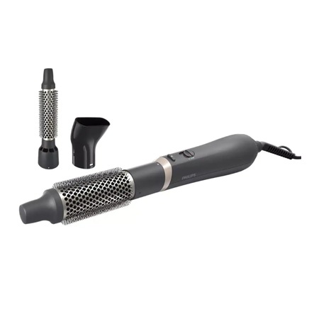 Perie cu aer cald Philips BHA301/00, 800W, tehnologie ThermoProtect, 3 accesorii, ingrijire cu ioni, invelis ceramic cu cheratina, Negru