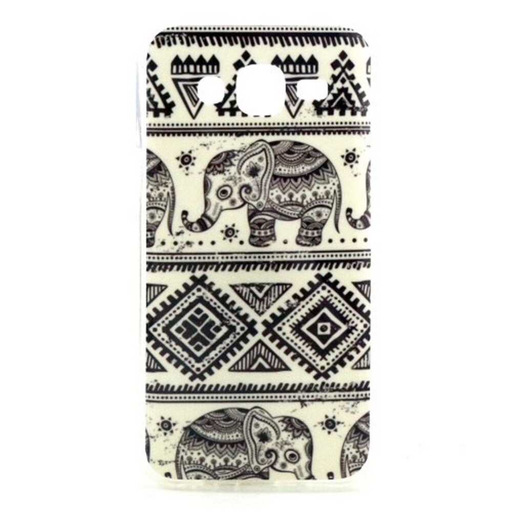 Carcasa Samsung Galaxy J5 SM-J500F, Silicon, Protectie Spate, Imprimeu Elephant Tribe
