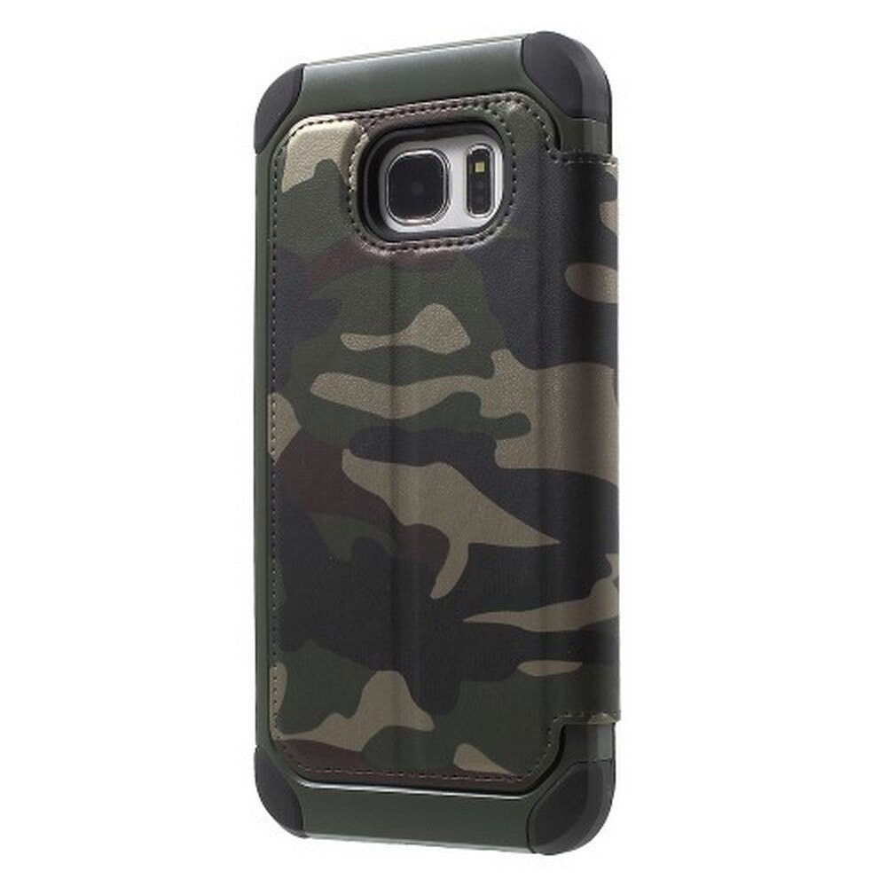 Husa Samsung Galaxy S7 edge G935, Book, Piele Ecologica, Culoare Green