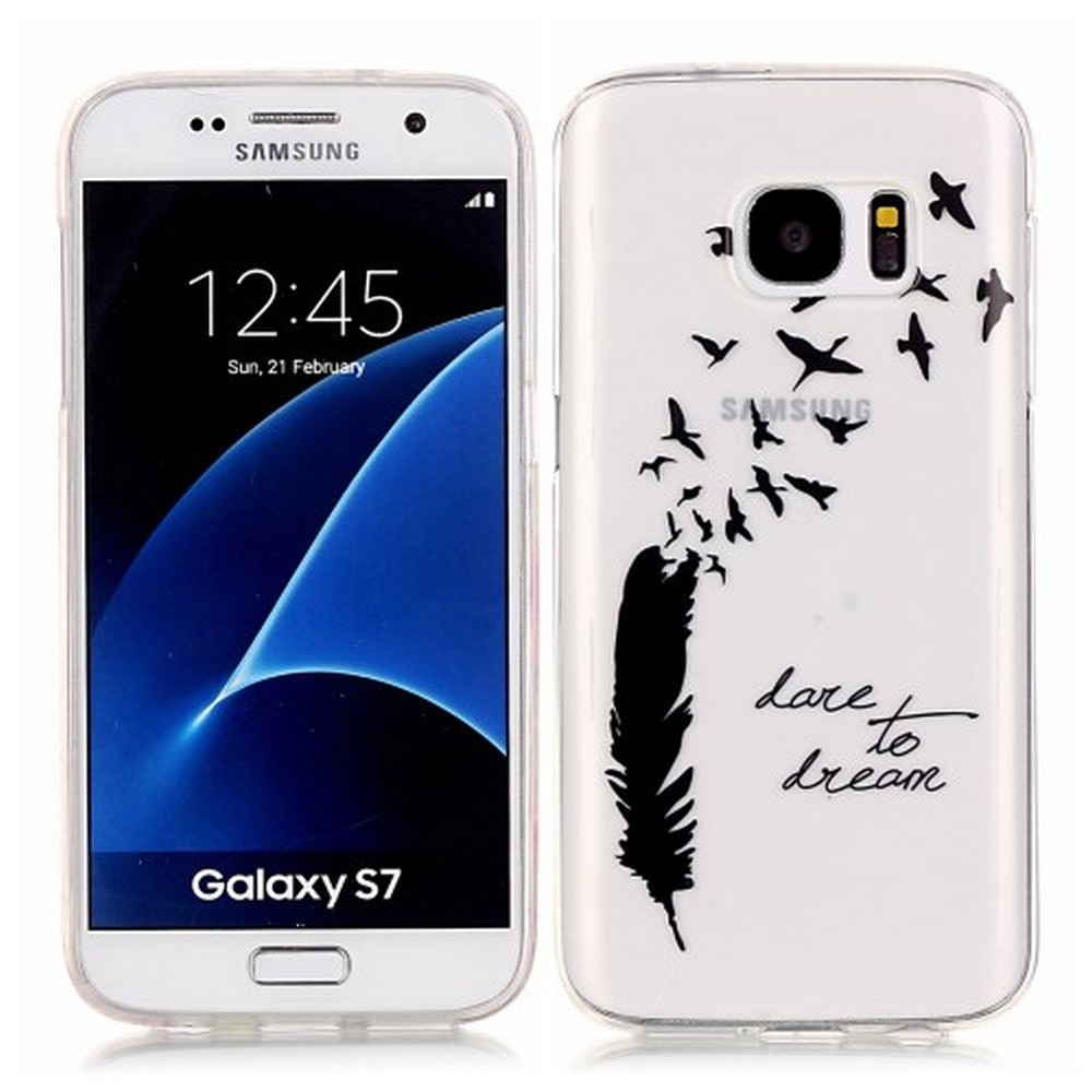 Carcasa Samsung Galaxy S7 G930, Silicon, Ultraslim, Imprimeu Dare to Dream