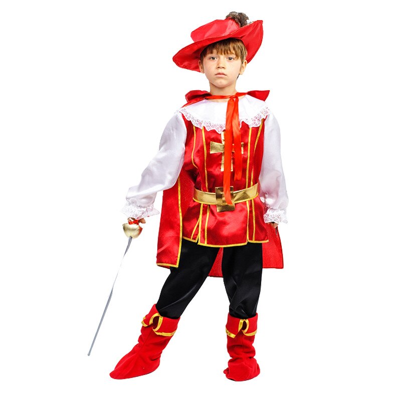 Costum Muschetar copii 5-6ani Albastru