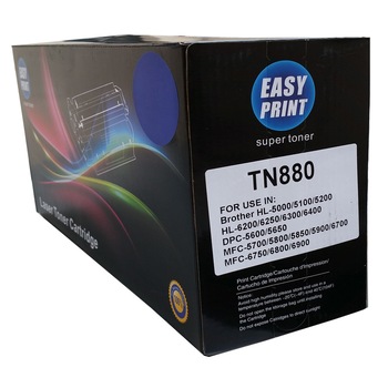 Toner EASY PRINT Negru, 12000 pag, compatibil TN880 Toner EASY PRINT Negru, 12000 pag, compatibil TN880