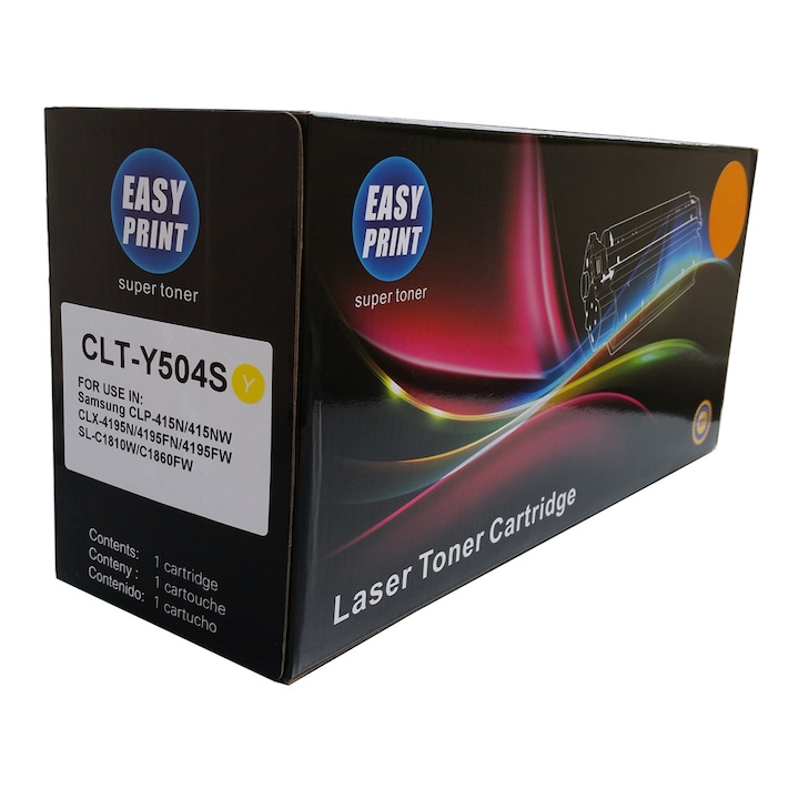 Toner EASY PRINT Galben, 1800 pag, compatibil CLT-Y504S