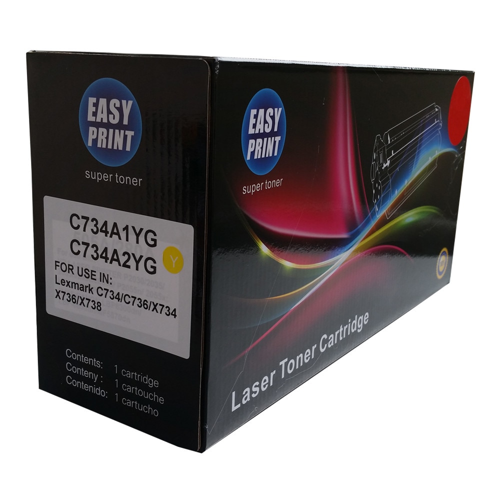 Toner EASY PRINT Galben, 6000 pag, compatibil C734A1YG/C734A2YG