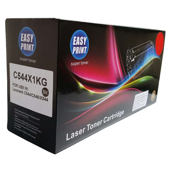 Toner EASY PRINT Negru, 6000 pag, compatibil C544X1KG