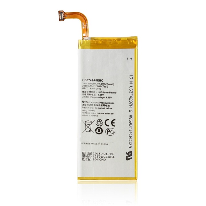 Akkumulátor kompatibilis a következővel: Huawei Ascend G6 G620S G630 G7 P6 P7 Mini HB3742A0EBC