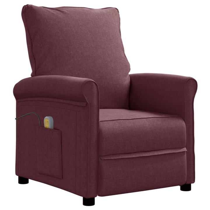 vidaXL lila szövet dönthető masszázsfotel 342449