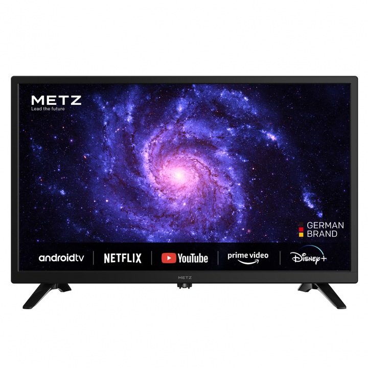 Televizor LED METZ 24MTC6000Z, 24"(60 cm), LED HD, Smart TV, Android 9.0 TV, Negru