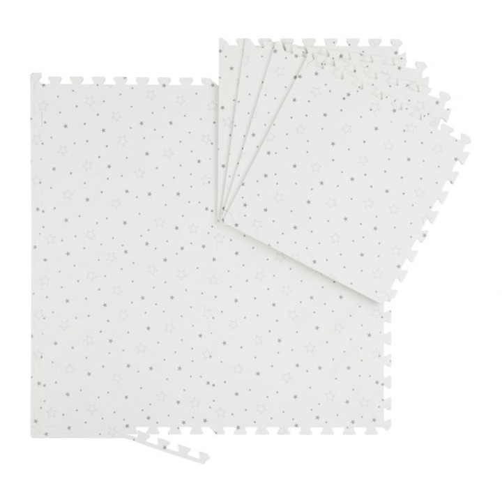 Relaxdays Подложка от EVA пяна, сива, със звезди, 100x196 см