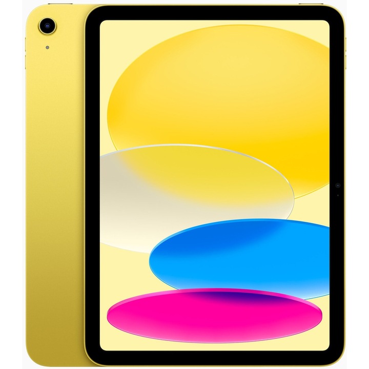 Таблет Apple iPad 10th Gen, Yellow, Cellular с процесор 2x Firestorm (3.0 GHz) + 4x Icestorm (1.8 GHz), 10.9", 4 GB, 64 GB, IPadOS 16, Жълт