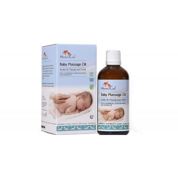 Олио за масаж Mommy Care, Натурално, На бебето, 100 мл