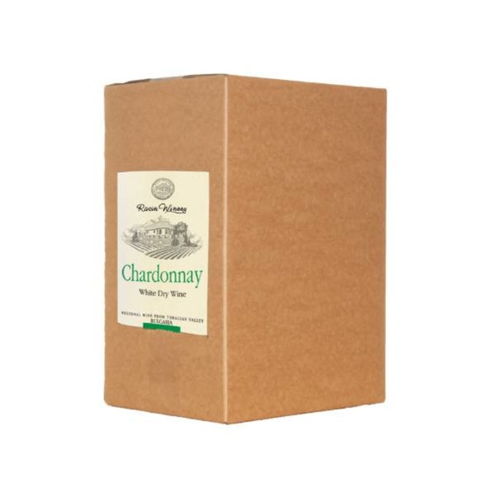 Бяло вино Rasin Winery, Шардоне, Bag in box, 5л