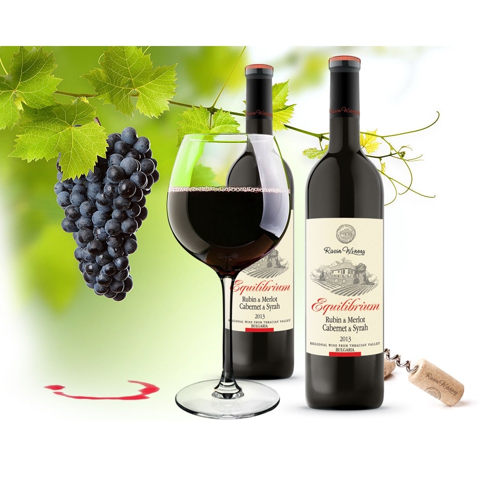 Червено вино Rasin Winery, Equilibrium, Рубин, Мерло, Каберне, Сира, 0 ...