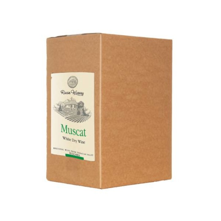 Бяло вино Rusin Winery, Мускат, Bag in box, 5л