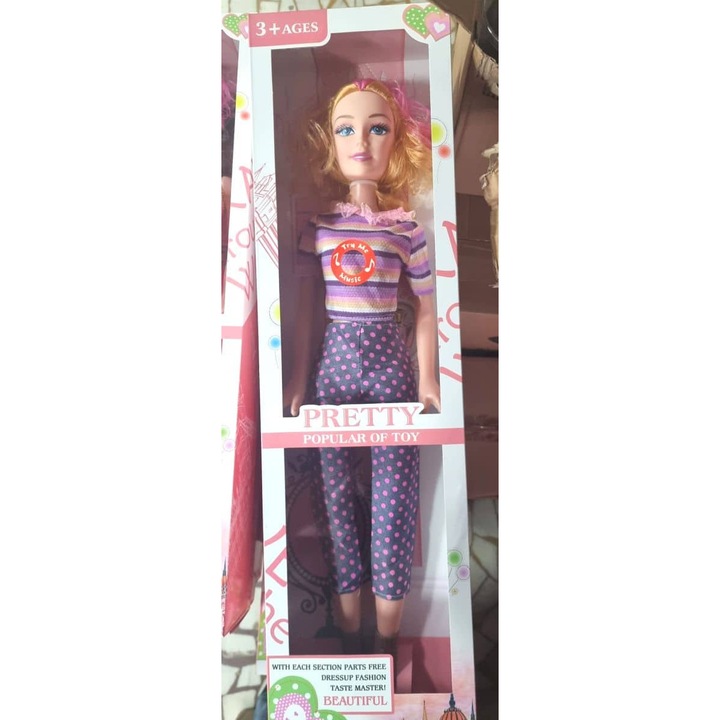 Papusa Muzicala 70cm Pantaloni Mov