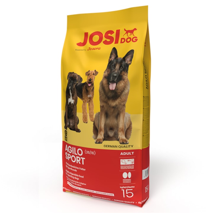 Hrana uscata pentru caini Josera JosiDog Agilo Sport, 15 Kg
